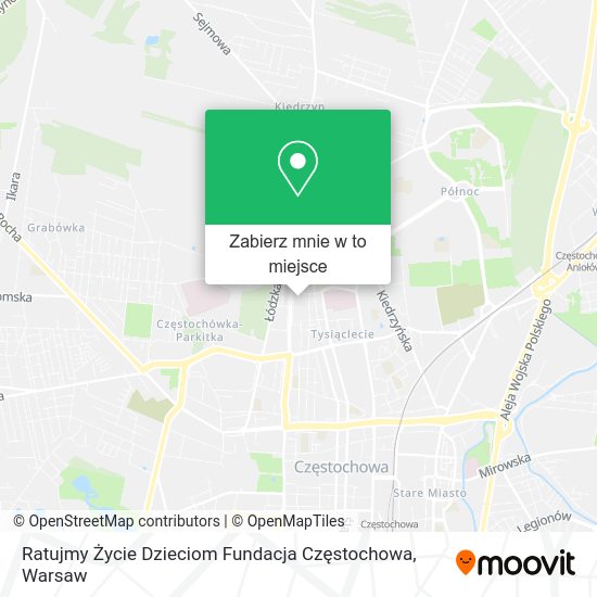 Mapa Ratujmy Życie Dzieciom Fundacja Częstochowa