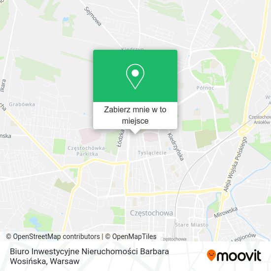 Mapa Biuro Inwestycyjne Nieruchomości Barbara Wosińska