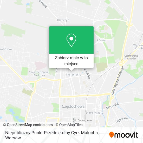 Mapa Niepubliczny Punkt Przedszkolny Cyrk Malucha