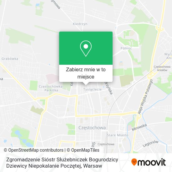 Mapa Zgromadzenie Sióstr Służebniczek Bogurodzicy Dziewicy Niepokalanie Poczętej