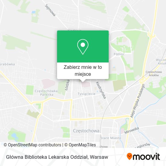 Mapa Główna Biblioteka Lekarska Oddział