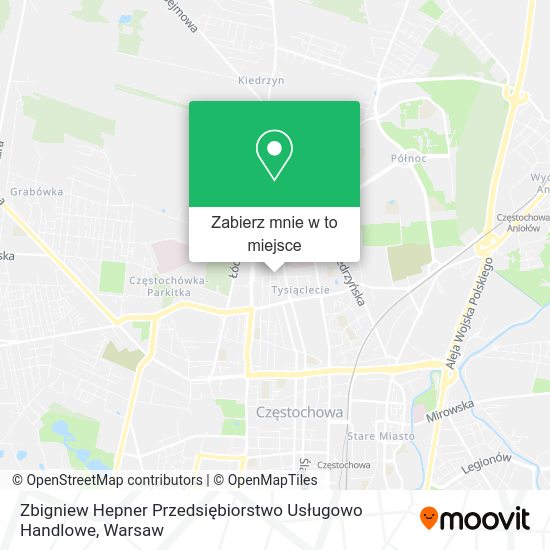 Mapa Zbigniew Hepner Przedsiębiorstwo Usługowo Handlowe