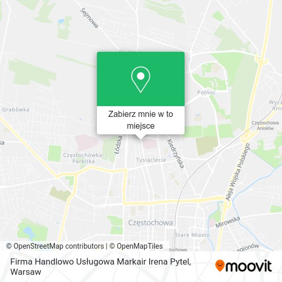 Mapa Firma Handlowo Usługowa Markair Irena Pytel