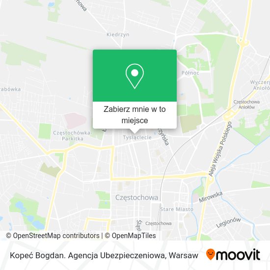 Mapa Kopeć Bogdan. Agencja Ubezpieczeniowa