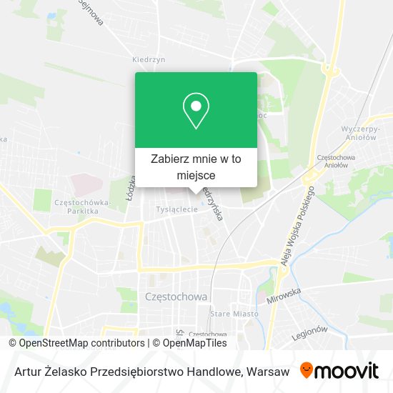 Mapa Artur Żelasko Przedsiębiorstwo Handlowe