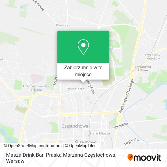 Mapa Masza Drink Bar. Praska Marzena Częstochowa