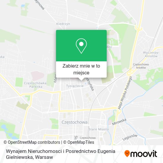 Mapa Wynajem Nieruchomosci i Posrednictwo Eugenia Gielniewska