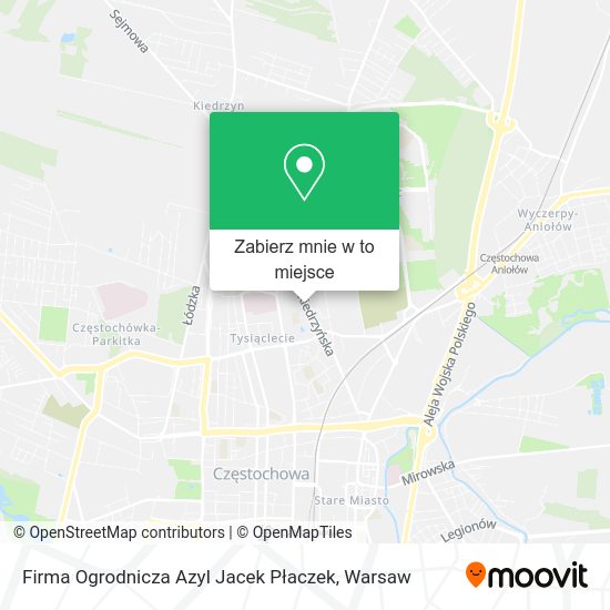 Mapa Firma Ogrodnicza Azyl Jacek Płaczek