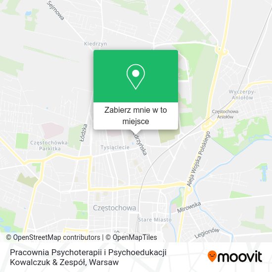 Mapa Pracownia Psychoterapii i Psychoedukacji Kowalczuk & Zespół