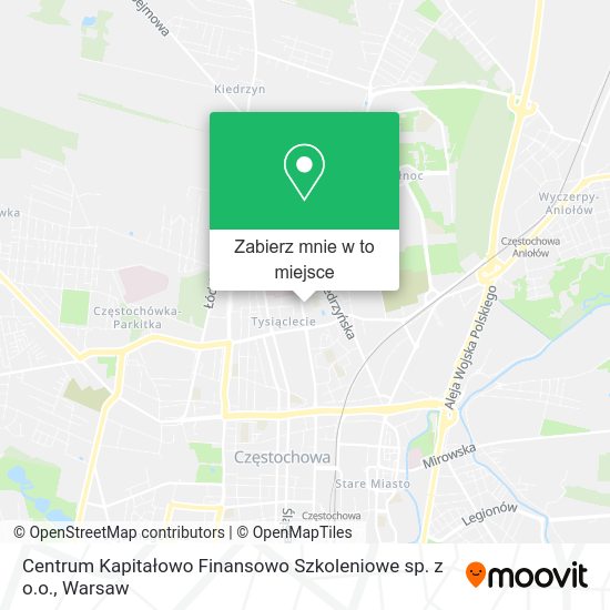 Mapa Centrum Kapitałowo Finansowo Szkoleniowe sp. z o.o.