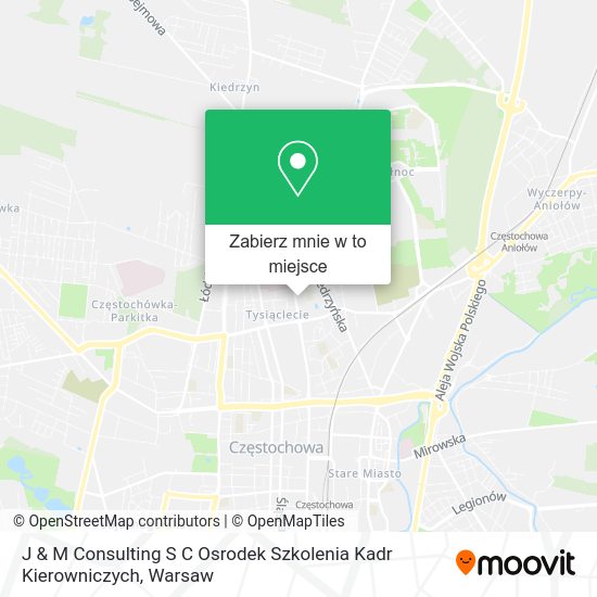 Mapa J & M Consulting S C Osrodek Szkolenia Kadr Kierowniczych