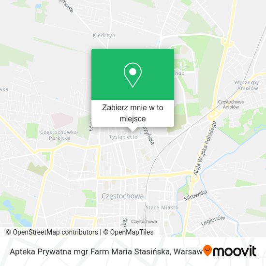 Mapa Apteka Prywatna mgr Farm Maria Stasińska