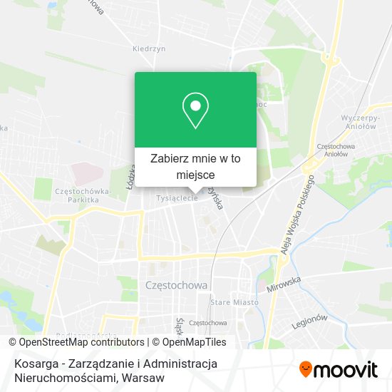 Mapa Kosarga - Zarządzanie i Administracja Nieruchomościami