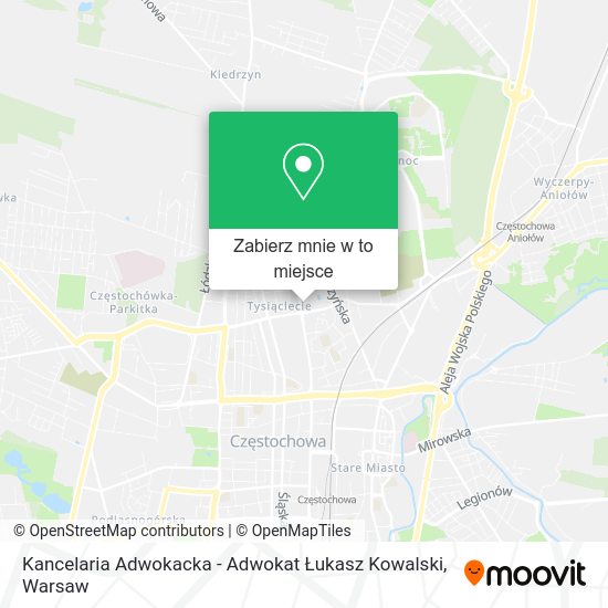 Mapa Kancelaria Adwokacka - Adwokat Łukasz Kowalski