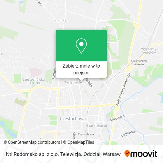 Mapa Ntl Radomsko sp. z o.o. Telewizja. Oddział