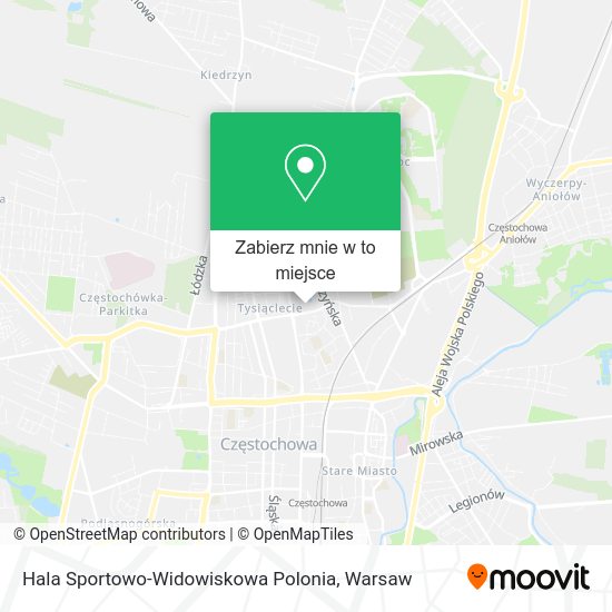 Mapa Hala Sportowo-Widowiskowa Polonia