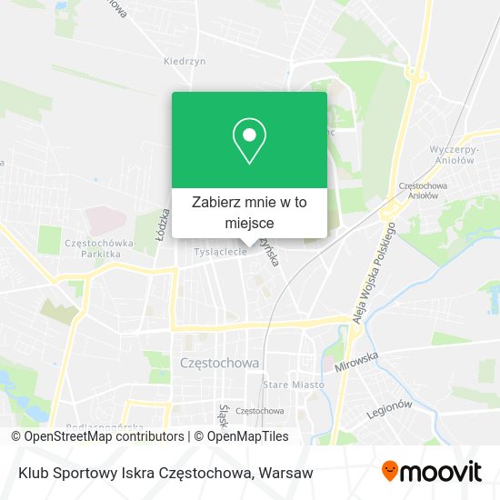 Mapa Klub Sportowy Iskra Częstochowa