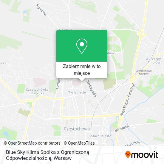 Mapa Blue Sky Klima Spółka z Ograniczoną Odpowiedzialnością