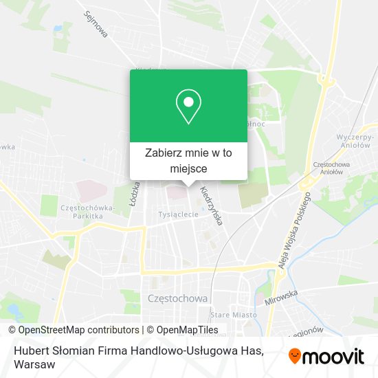 Mapa Hubert Słomian Firma Handlowo-Usługowa Has