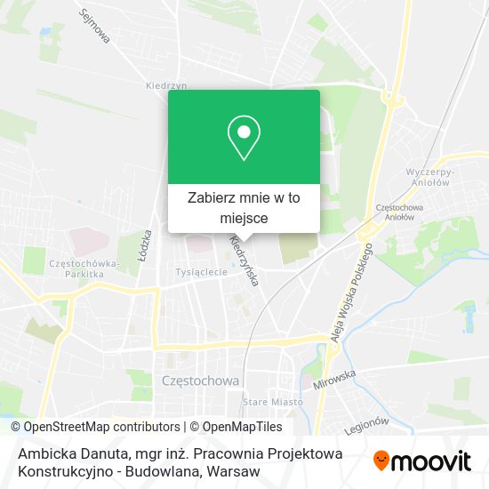 Mapa Ambicka Danuta, mgr inż. Pracownia Projektowa Konstrukcyjno - Budowlana