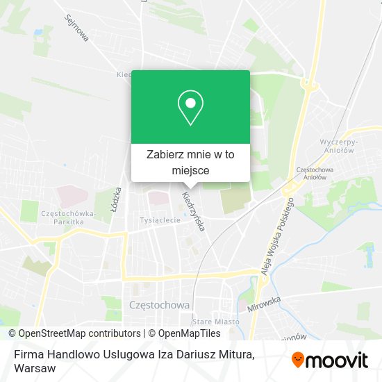 Mapa Firma Handlowo Uslugowa Iza Dariusz Mitura