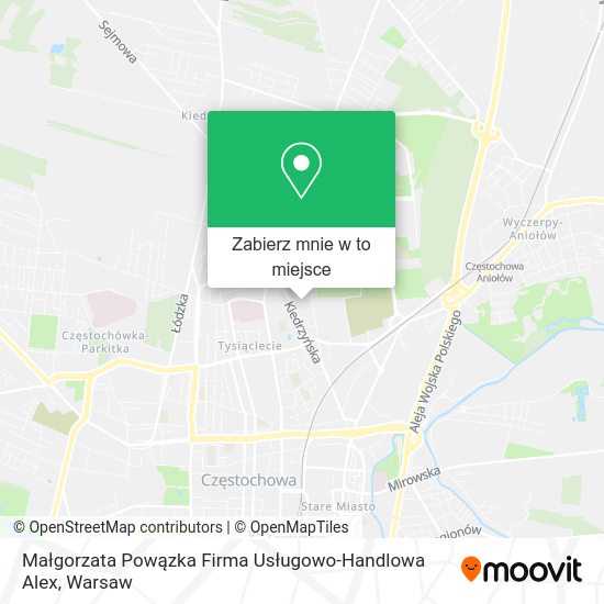 Mapa Małgorzata Powązka Firma Usługowo-Handlowa Alex