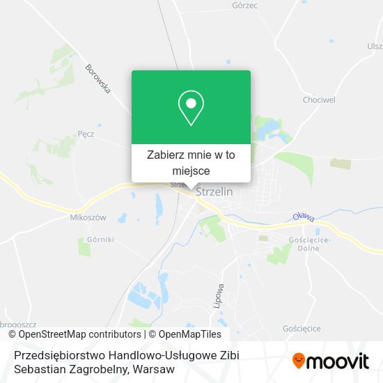 Mapa Przedsiębiorstwo Handlowo-Usługowe Zibi Sebastian Zagrobelny