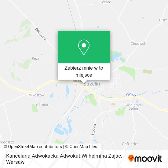 Mapa Kancelaria Adwokacka Adwokat Wilhelmina Zajac