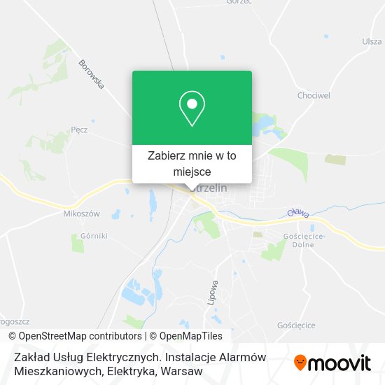 Mapa Zakład Usług Elektrycznych. Instalacje Alarmów Mieszkaniowych, Elektryka