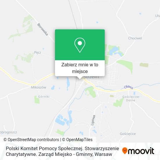 Mapa Polski Komitet Pomocy Społecznej. Stowarzyszenie Charytatywne. Zarząd Miejsko - Gminny