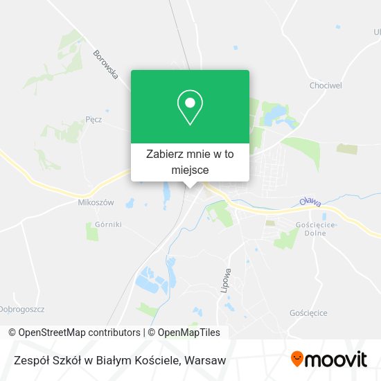 Mapa Zespół Szkół w Białym Kościele