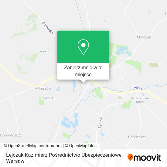 Mapa Lejczak Kazimierz Pośrednictwo Ubezpieczeniowe