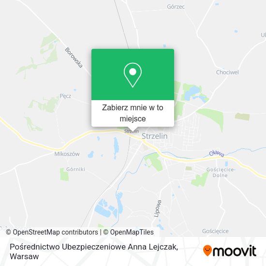 Mapa Pośrednictwo Ubezpieczeniowe Anna Lejczak