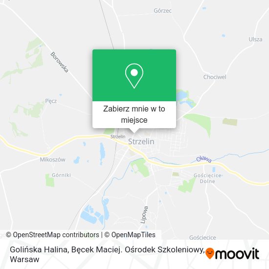 Mapa Golińska Halina, Bęcek Maciej. Ośrodek Szkoleniowy