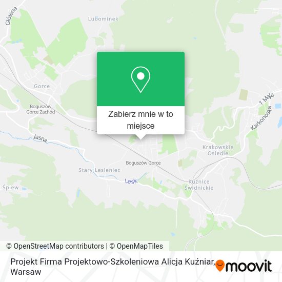 Mapa Projekt Firma Projektowo-Szkoleniowa Alicja Kuźniar