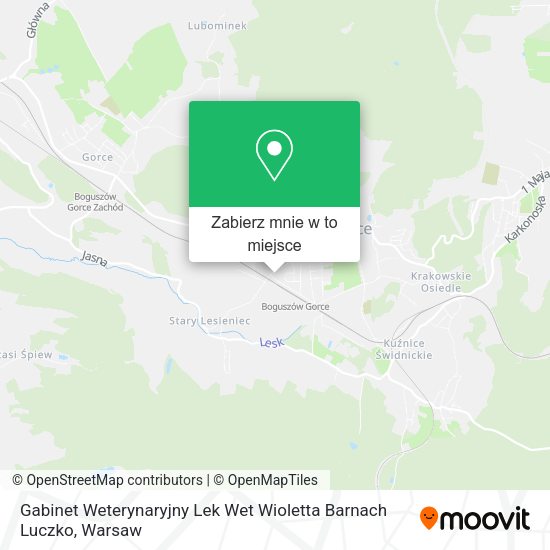 Mapa Gabinet Weterynaryjny Lek Wet Wioletta Barnach Luczko