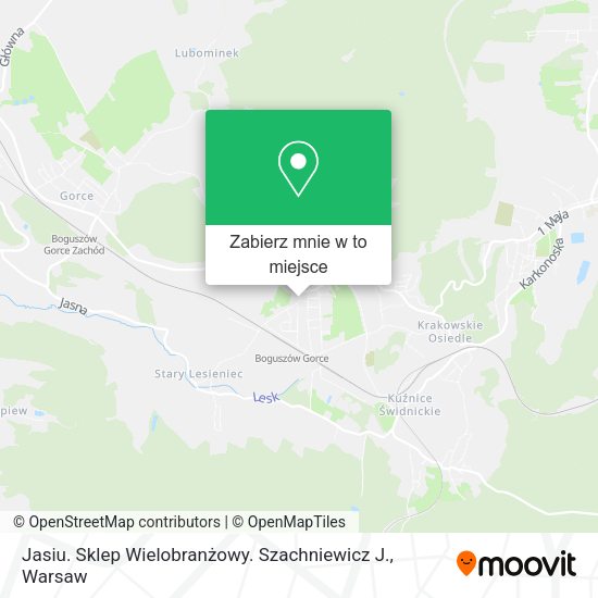 Mapa Jasiu. Sklep Wielobranżowy. Szachniewicz J.