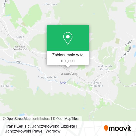 Mapa Trans-Lek s.c. Janczykowska Elżbieta i Janczykowski Paweł