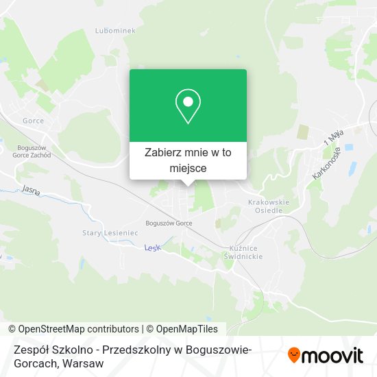 Mapa Zespół Szkolno - Przedszkolny w Boguszowie-Gorcach