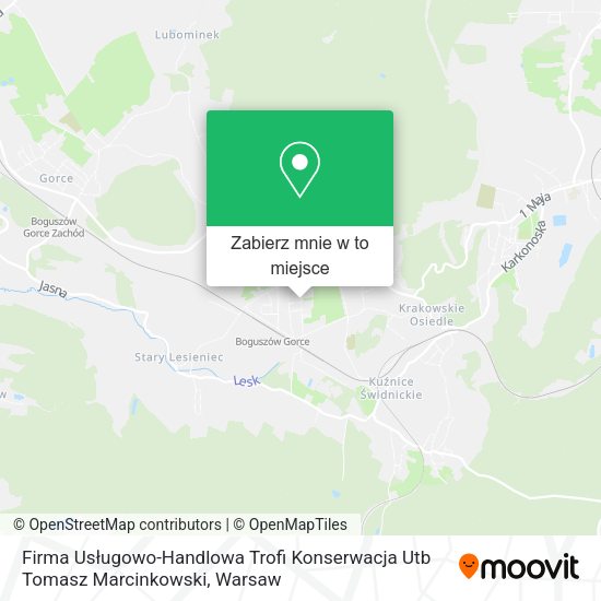 Mapa Firma Usługowo-Handlowa Trofi Konserwacja Utb Tomasz Marcinkowski