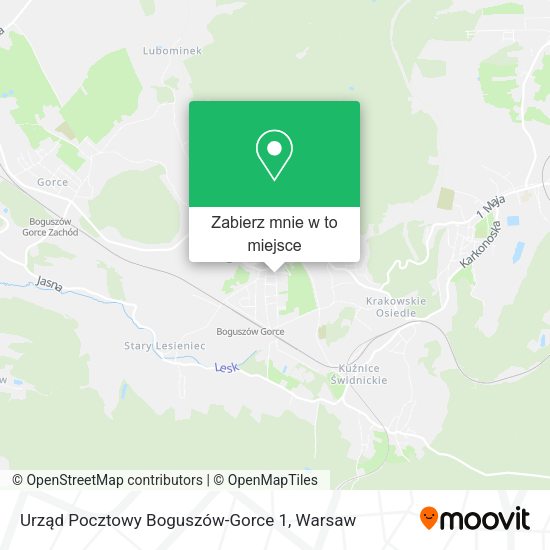 Mapa Urząd Pocztowy Boguszów-Gorce 1