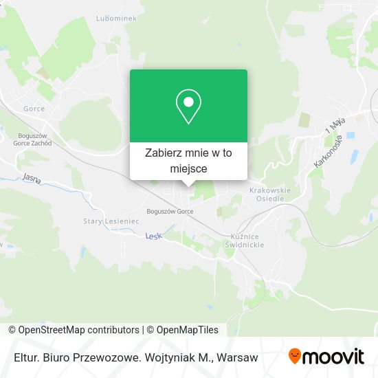 Mapa Eltur. Biuro Przewozowe. Wojtyniak M.