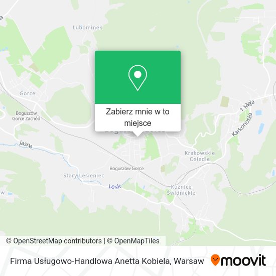 Mapa Firma Usługowo-Handlowa Anetta Kobiela