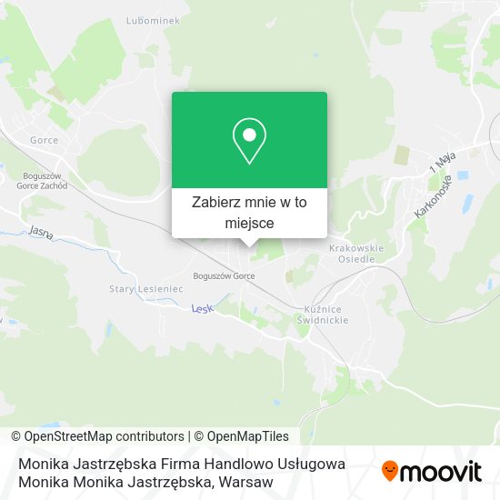 Mapa Monika Jastrzębska Firma Handlowo Usługowa Monika Monika Jastrzębska