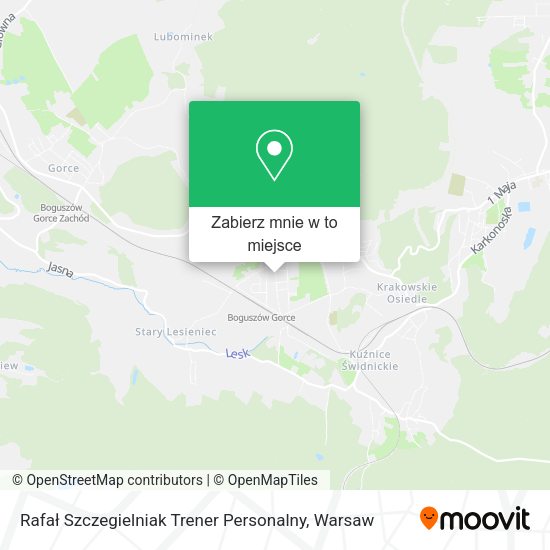 Mapa Rafał Szczegielniak Trener Personalny