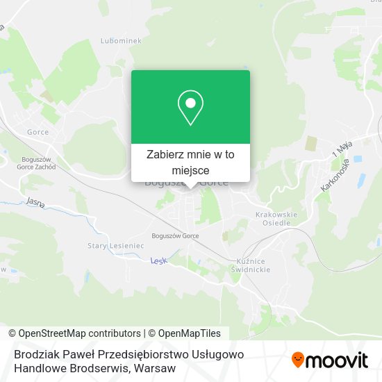 Mapa Brodziak Paweł Przedsiębiorstwo Usługowo Handlowe Brodserwis