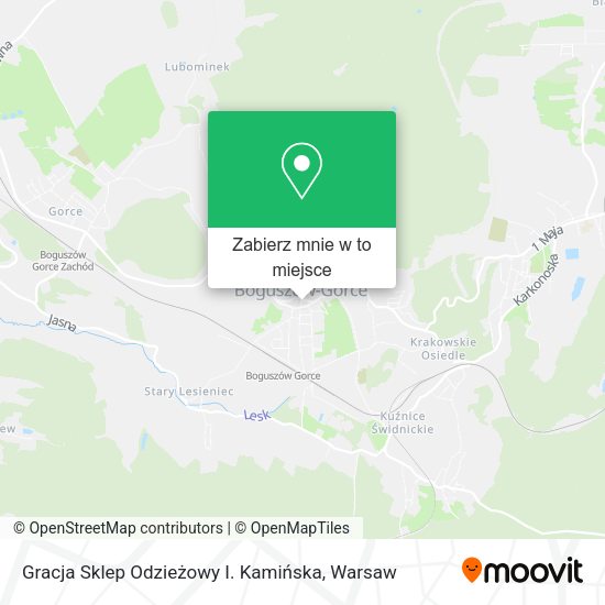 Mapa Gracja Sklep Odzieżowy I. Kamińska