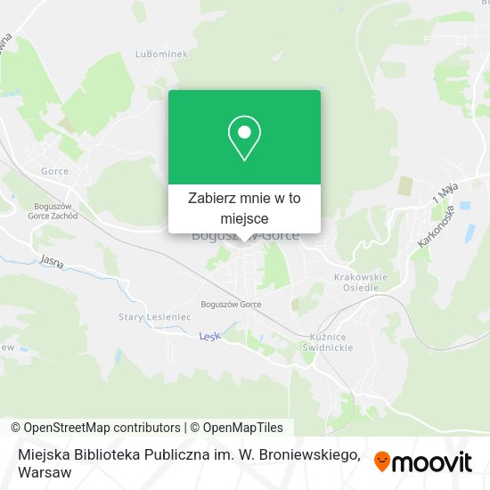 Mapa Miejska Biblioteka Publiczna im. W. Broniewskiego