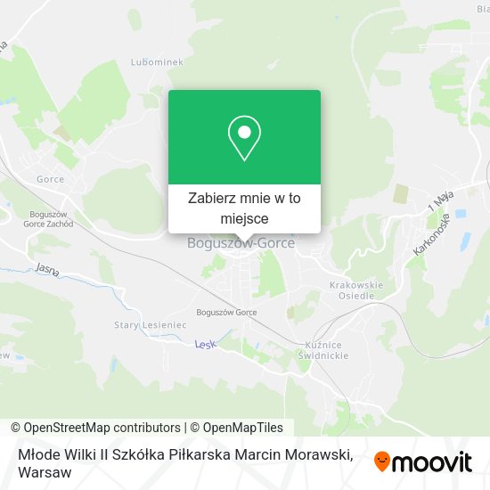 Mapa Młode Wilki II Szkółka Piłkarska Marcin Morawski