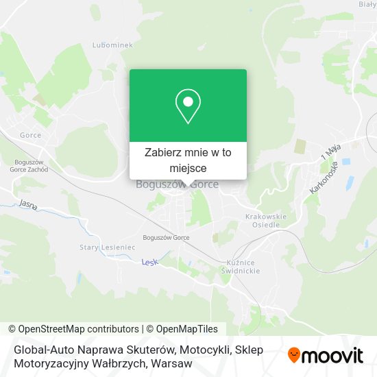 Mapa Global-Auto Naprawa Skuterów, Motocykli, Sklep Motoryzacyjny Wałbrzych